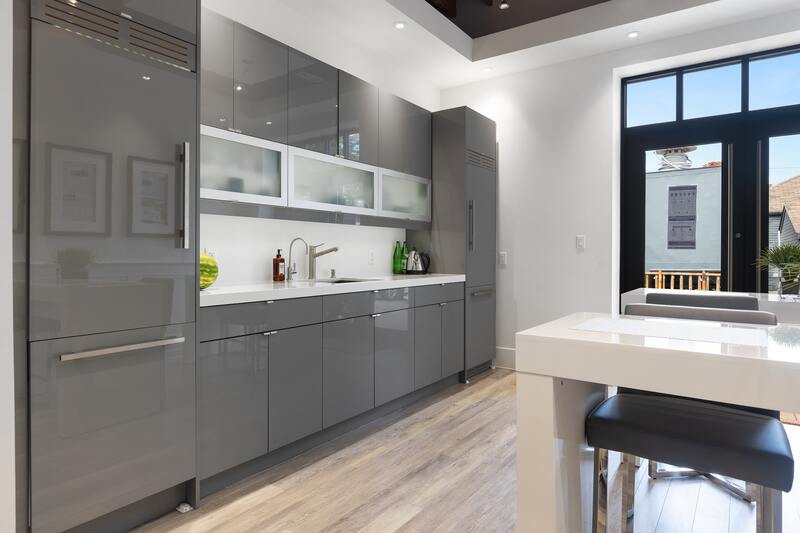 Premade cupboards in modern home design