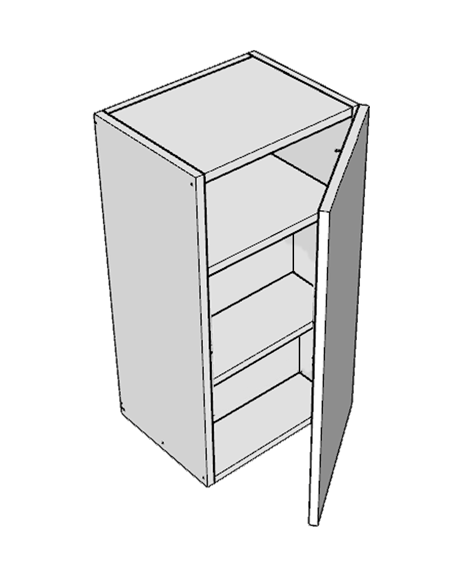Wall Cabinet 42" High - Melamine Flat Panel Doors With Ranging 9" to 24"