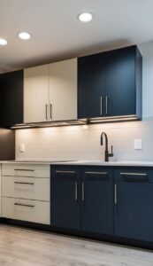 Two-Toned Cabinets for Definition and Interest
