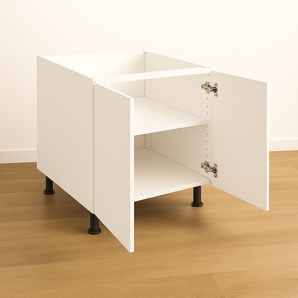 Base Cabinet 30" High - Melamine Flat Panel Double Doors With Ranging 24″ to 42″ - Image 7