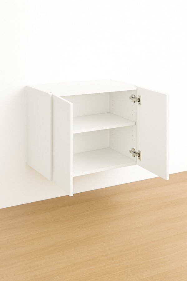 Wall Cabinet 24″ High – Melamine Flat Panel Double Doors With Ranging 24″ to 36″ - Image 3