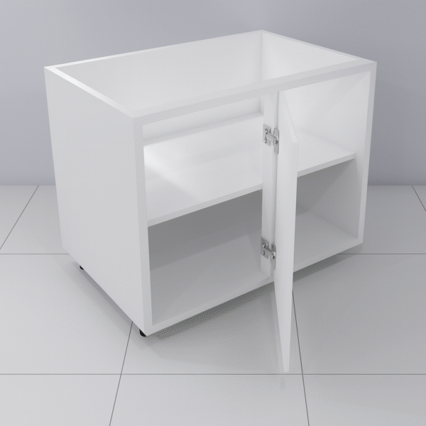 Base Blind Corner Cabinet 42" Wide x 36" High - Melamine Flat Panel Doors - Image 3