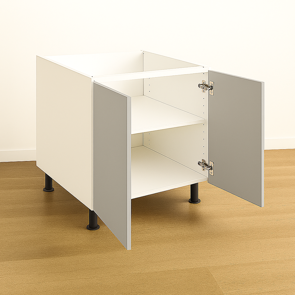 Base Cabinet 30" High - Melamine Flat Panel Double Doors With Ranging 24″ to 42″ - Image 6