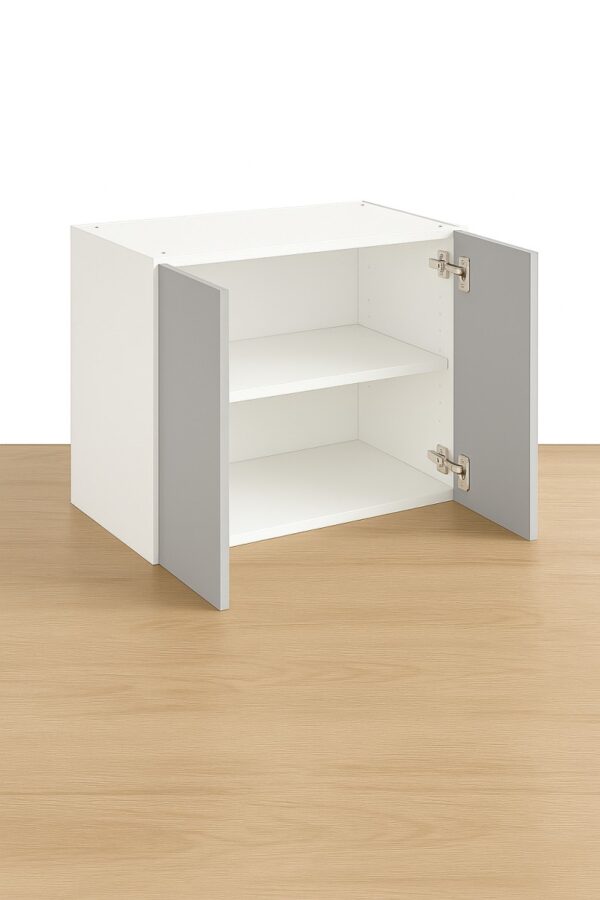 Wall Cabinet 24″ High – Melamine Flat Panel Double Doors With Ranging 24″ to 36″ - Image 4