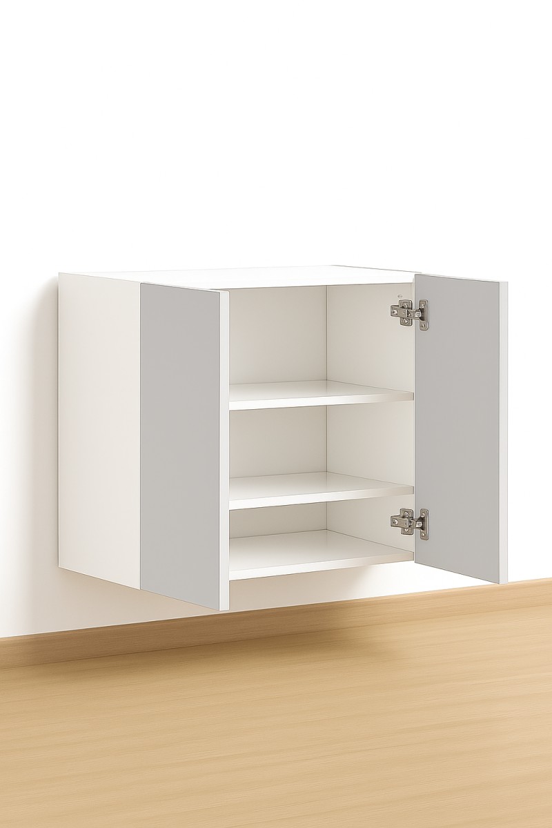 Wall Cabinet 36" High - Melamine Flat Panel Double Doors With Ranging 24" to 36" - Image 4