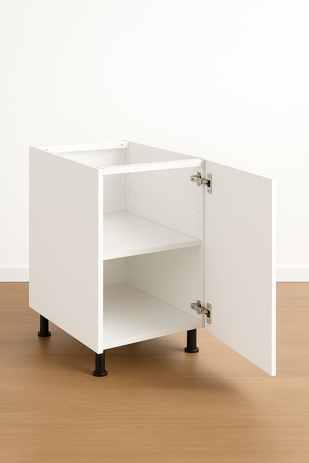 Base Cabinet 12" Wide x 30" High - Melamine Flat Panel Doors - Image 3