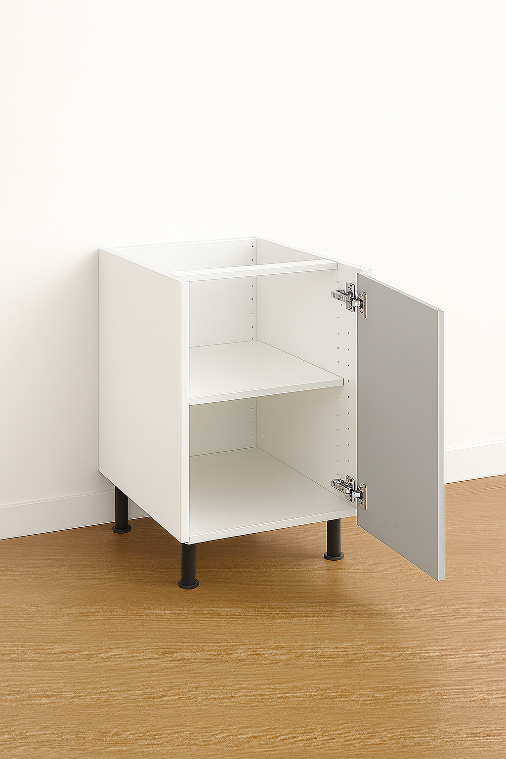 Base Cabinet 12" Wide x 30" High - Melamine Flat Panel Doors - Image 4