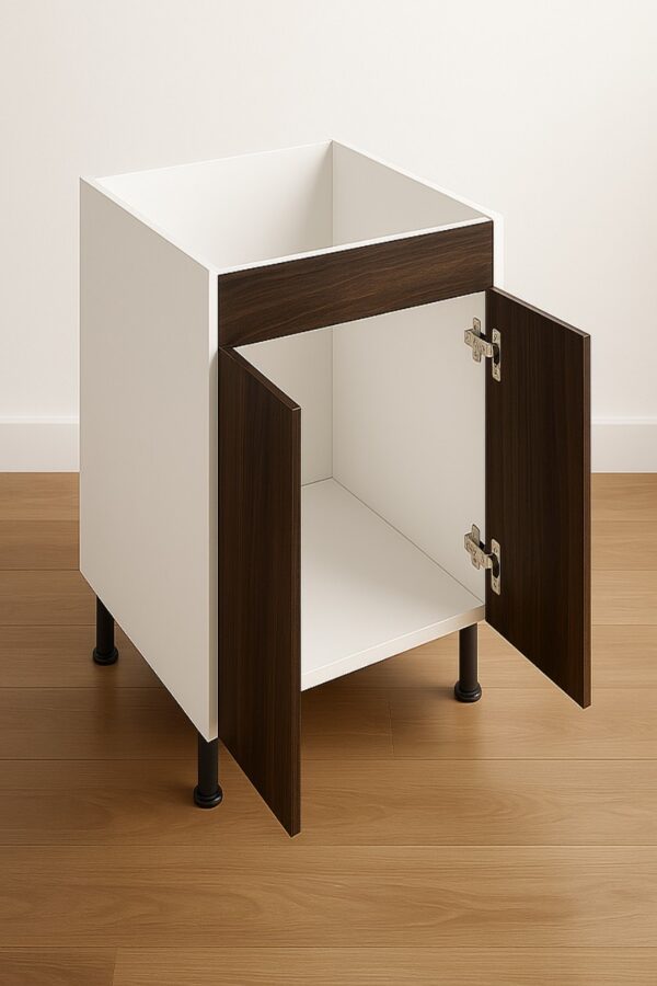 Sink Base Cabinet 36" Wide x 30" High - Melamine Flat Panel Doors - Image 2