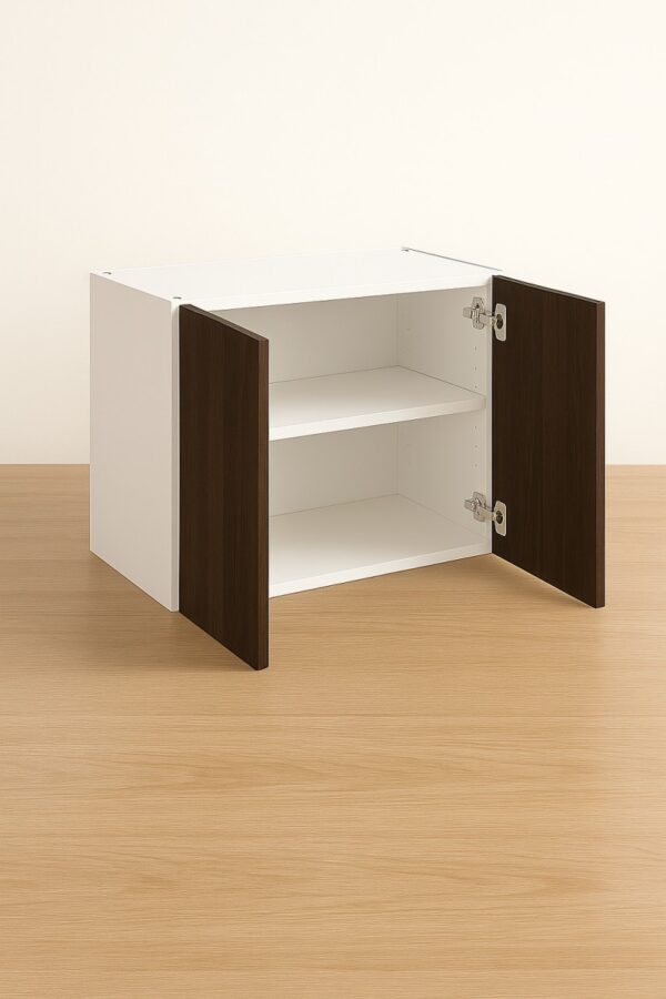 Wall Cabinet 24″ High – Melamine Flat Panel Double Doors With Ranging 24″ to 36″ - Image 2