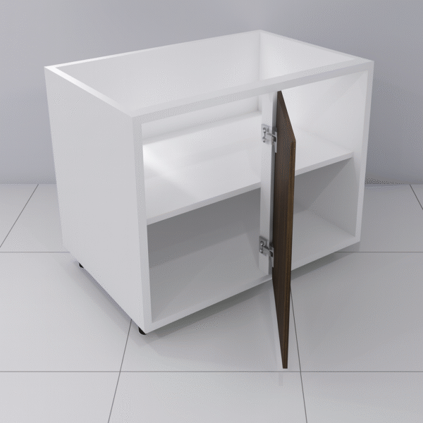 Base Blind Corner Cabinet 42" Wide x 36" High - Melamine Flat Panel Doors