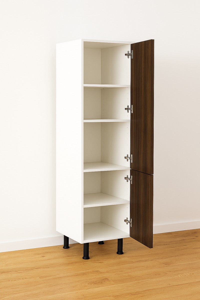 Pantry Cabinet 18" Wide x 85.5" High - Melamine Flat Panel Doors