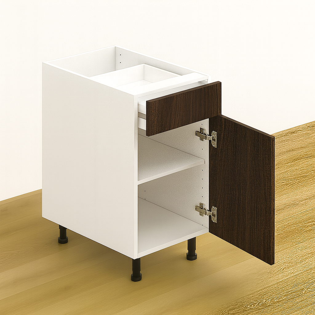 Drawer Base Cabinet 24" Wide x 30" High - Melamine Flat Panel Doors - Image 5