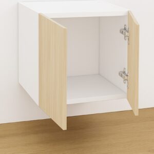 Wall Cabinet 21″ High x 30'' - 36'' Wide – Melamine Flat Panel Double Doors