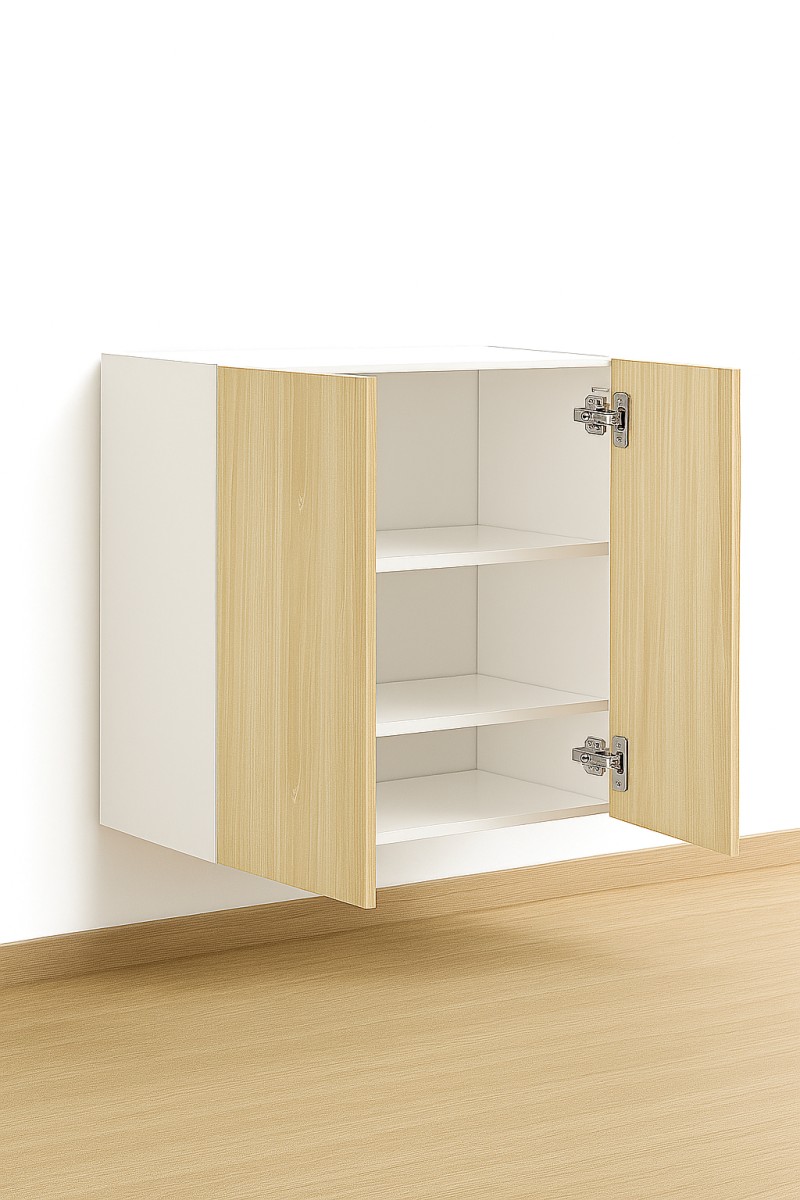 Wall Cabinet 36" High - Melamine Flat Panel Double Doors With Ranging 24" to 36" - Image 2