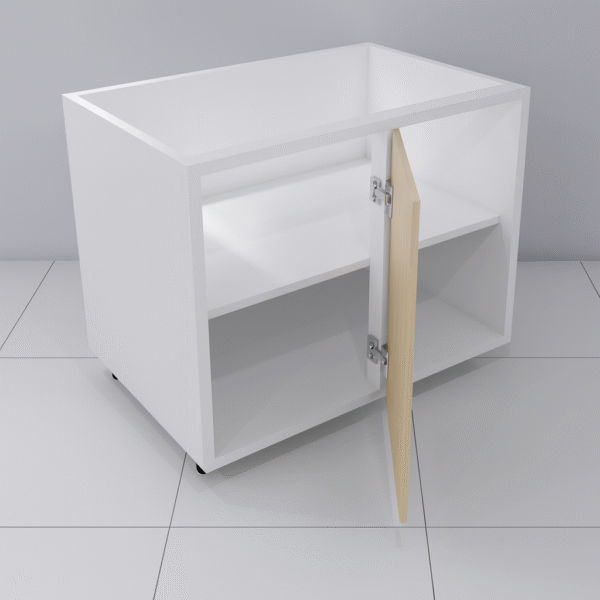 Base Blind Corner Cabinet 42" Wide x 36" High - Melamine Flat Panel Doors - Image 2
