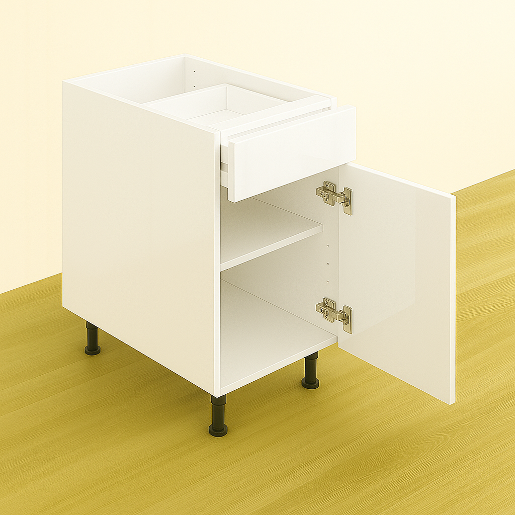 Drawer Base Cabinet 24" Wide x 30" High - Melamine Flat Panel Doors - Image 6