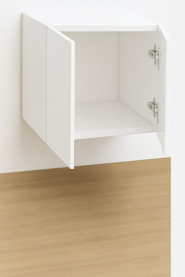 Wall Cabinet 15″ High – Melamine Flat Panel Double Doors With Ranging 24″ to 36″ - Image 5