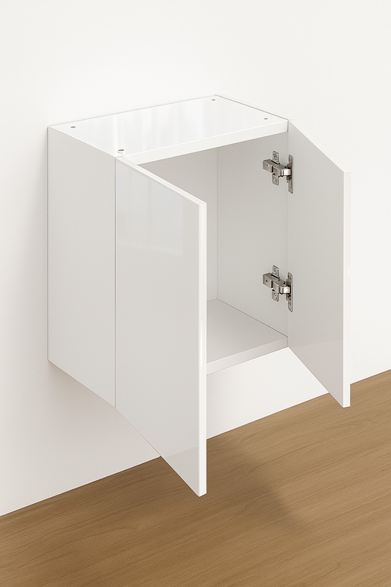 Wall Cabinet 21″ High x 30'' - 36'' Wide – Melamine Flat Panel Double Doors - Image 5