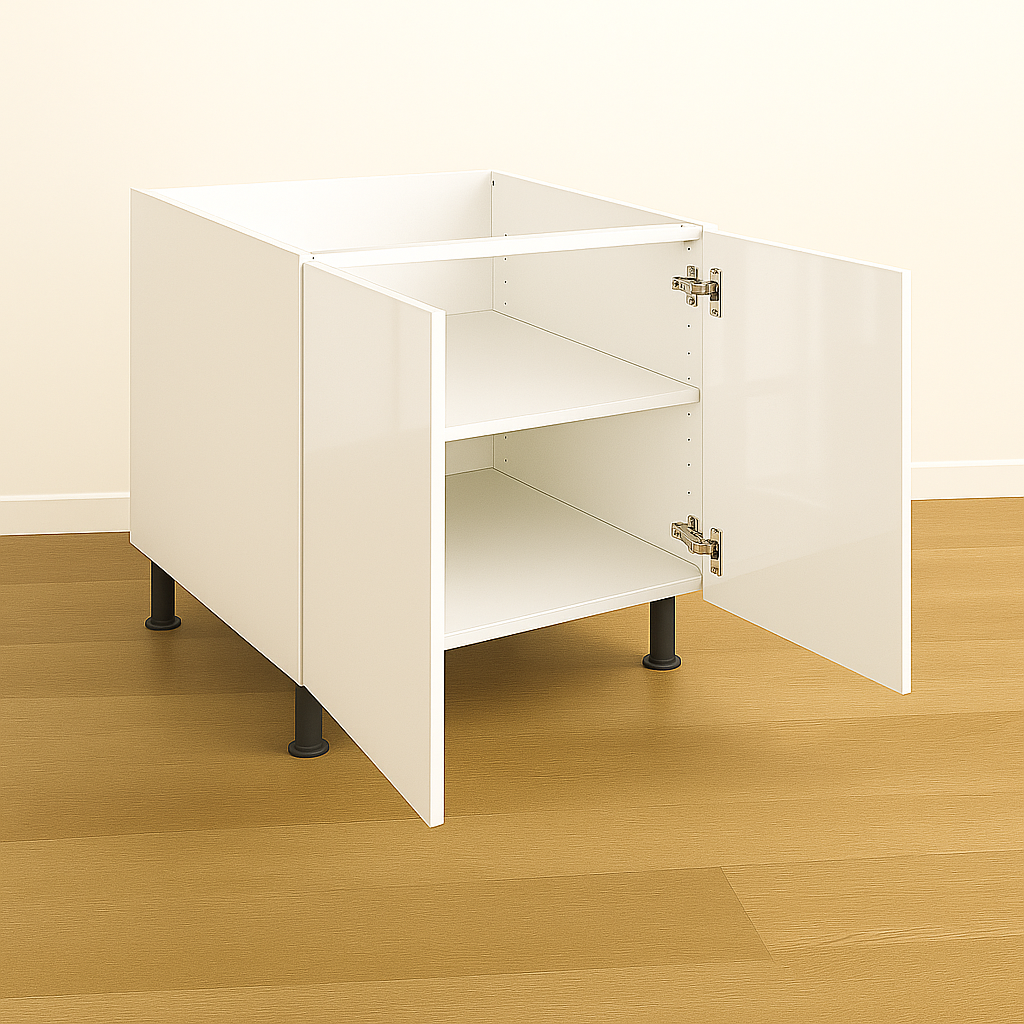 Base Cabinet 30" High - Melamine Flat Panel Double Doors With Ranging 24″ to 42″ - Image 4