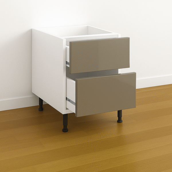 2 Drawer Base Cabinet 12x30 – Grand Finish Melamine Flat Panel Doors | RTA Cabinet Depot