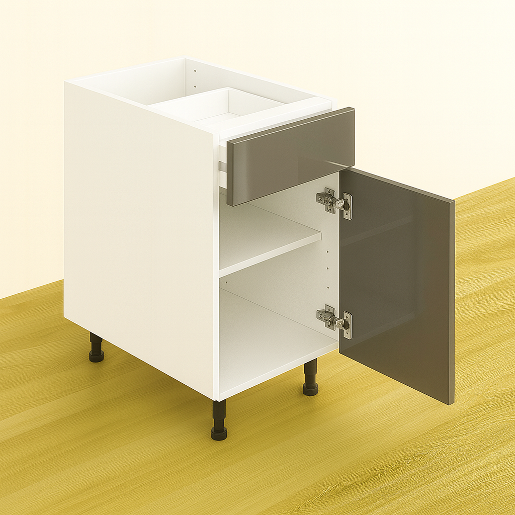 Drawer Base Cabinet 24" Wide x 30" High - Melamine Flat Panel Doors - Image 7