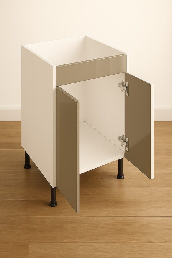 Sink Base Cabinet 36" Wide x 30" High - Melamine Flat Panel Doors - Image 5