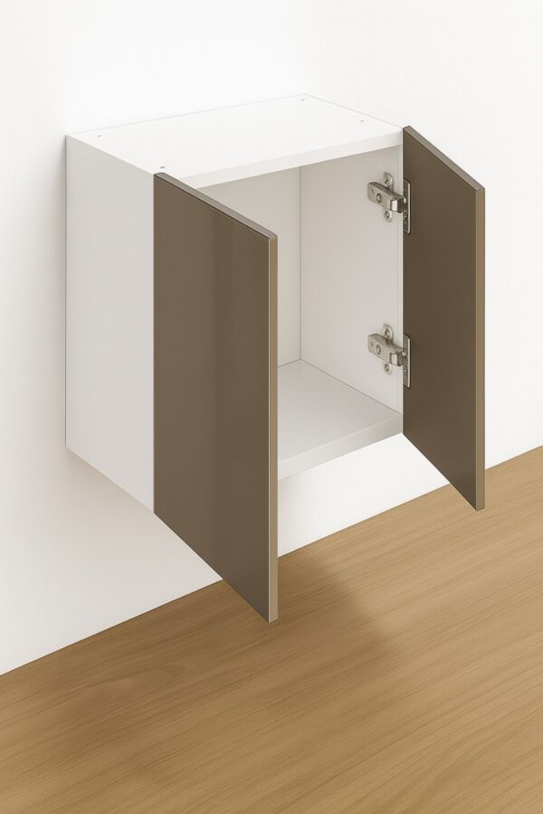 Wall Cabinet 15″ High – Melamine Flat Panel Double Doors With Ranging 24″ to 36″ - Image 6