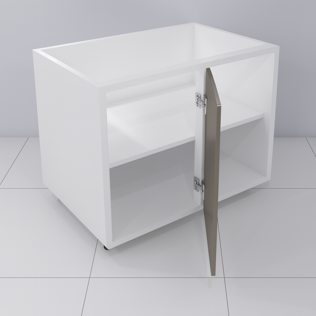 Base Blind Corner Cabinet 42" Wide x 36" High - Melamine Flat Panel Doors - Image 5
