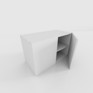 Wall Cabinet 18″ High – Melamine Flat Panel Double Doors With Ranging 24″ to 36″ (Copy)