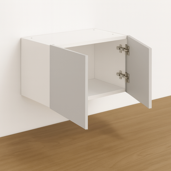 Wall Cabinet 21″ High x 24” Depth – Melamine Flat Panel Double Doors With Ranging 30″ to 36″ - Image 4