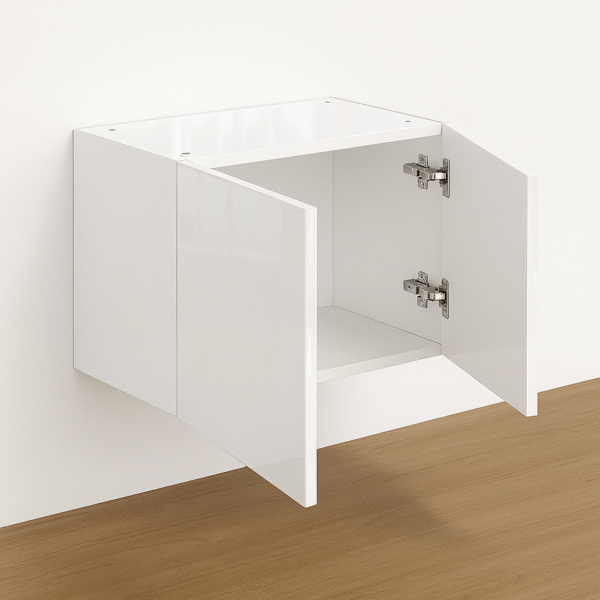 Wall Cabinet 21″ High x 24” Depth – Melamine Flat Panel Double Doors With Ranging 30″ to 36″ - Image 5