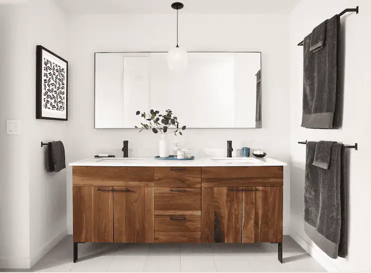 Eco Bathroom Cabinets Canada – Contemporary Double Vanity with Low-VOC Finish