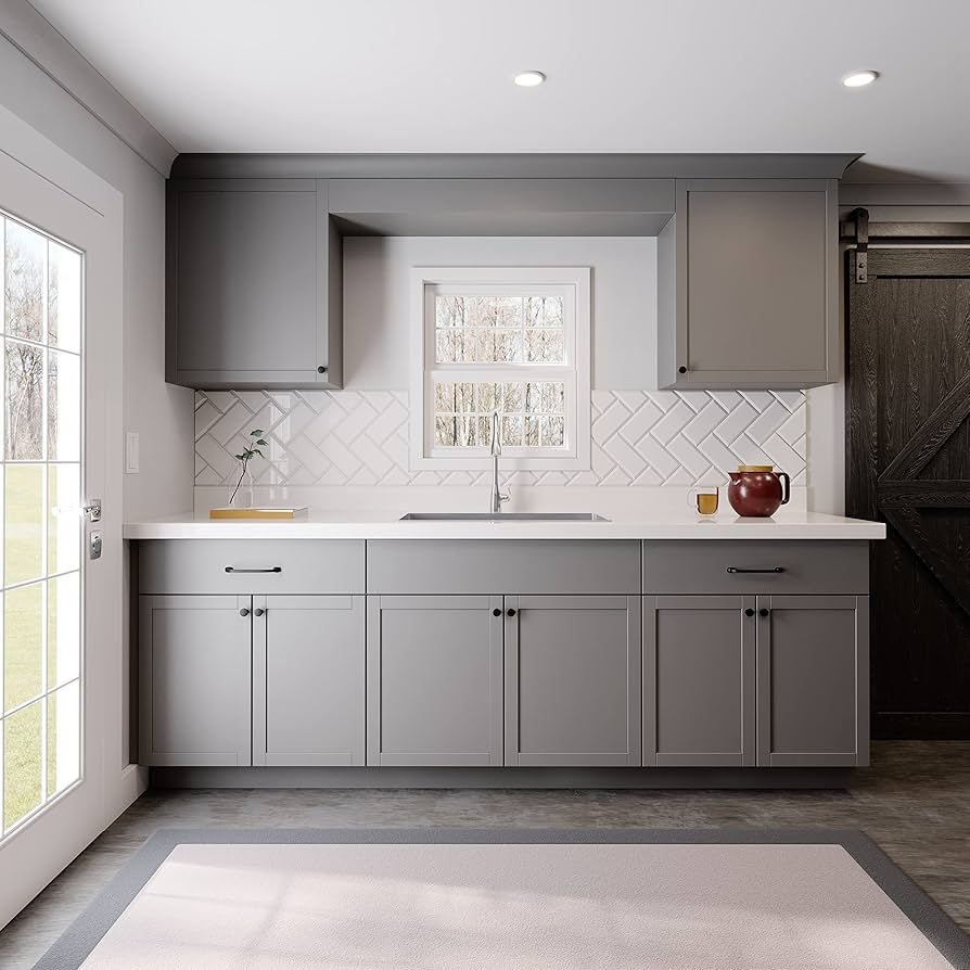 Modern kitchen with RTA cabinets in natural wood finish for style and functionality