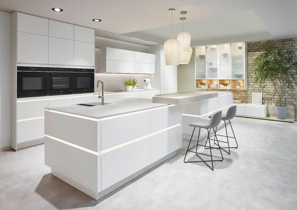 best kitchen cabinet colors Canada in a modern white minimalist kitchen