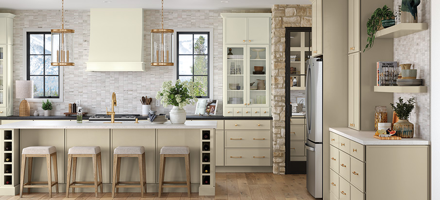 Best kitchen cabinet colors Canada with elegant kitchen pantry cabinet in warm neutral tones