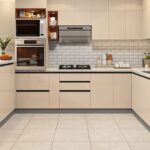 Premium kitchen cabinet solutions with modern beige cabinets and smart storage
