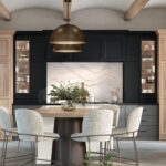 Best kitchen cabinet colors Canada with natural wood, black and grey cabinets