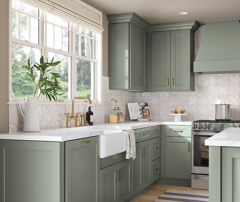 best kitchen cabinet colors Canada with sage green shaker cabinets