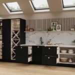 Kitchen cabinet solutions with pull-out pantry, drawers, and modern storage design