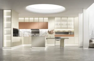 modern ready to assemble kitchen cabinets with minimalist island design