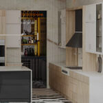 Modern RTA kitchen cabinets in a minimalist wood and white kitchen