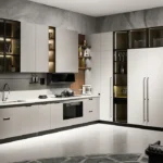 best kitchen cabinet colors Canada in a modern white and charcoal kitchen