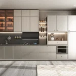 Modern kitchen design featuring premium cabinetry from a kitchen cabinet supplier with integrated lighting, minimalist cabinets, and built-in storage solutions.