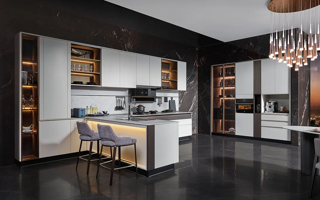 best kitchen cabinet colors Canada modern white and dark accent kitchen design