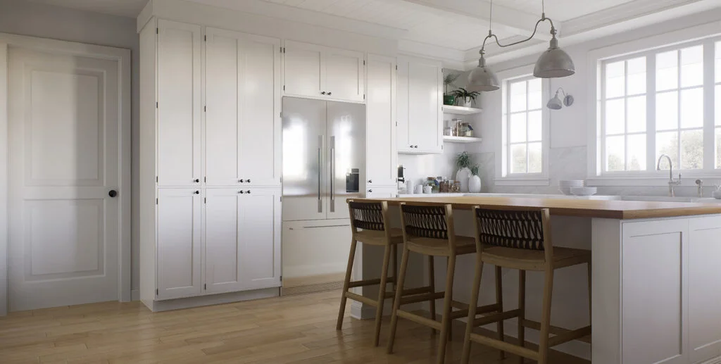 best kitchen cabinet colors Canada modern white kitchen cabinets with wood island