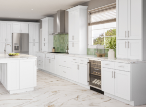 Modern kitchen cabinet design with hybrid stainless steel cabinet boxes and wooden doors for Toronto and Mississauga homes