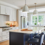 modern rta kitchen cabinets white shaker with island and pendant lighting